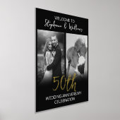 2 Foto 50th Wedding Jubileum Welcome Sign Folie Afdrukken (Laagn)
