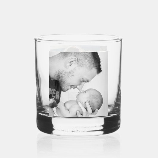 2 Foto Aangepast Dubbelzijdig  Whisky Glas (Voorkant)