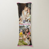 2 Foto aangepaste collage gepersonaliseerd Lichaamskussen (Voorkant Verticaal)