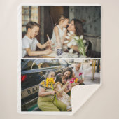 2 Foto aangepaste collage gepersonaliseerd Sherpa Deken (Voorkant)