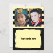 2 foto aangepaste woorden gele magnetische kaart uitnodiging (Voorkant)