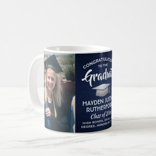 2 Foto Afstudeerproject Geborsteld Navy Blauw Wit Koffiemok (Voorkant links)