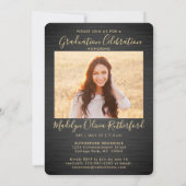 2 Foto Afstudeerscriptie Geborsteld Zwart en Goud Kaart (Achterkant)