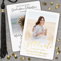 2 Foto Afstuderen Celebration Modern Script