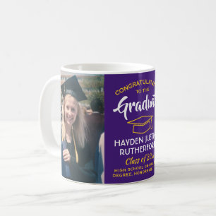 2 Foto Afstuderen Congrates Paars Gold Yellow Koffiemok