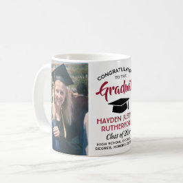 2 Foto Afstuderen Congrats Modern Red Black White Koffiemok