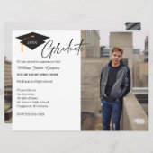 2 Foto Afstuderen Minimale aankondigingskaart Kaart (Voorkant / Achterkant)