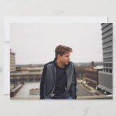 2 Foto Afstuderen Minimale aankondigingskaart Kaart (Achterkant)