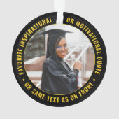 2 Foto Afstuderen Modern Black Gold Yellow Ornament (achterkant)