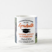 2 Foto Afstuderen Modern Oranje Black en White Koffiemok (Center)