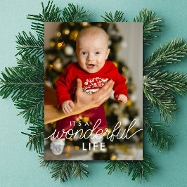 2 Foto Baby Aankondiging Geweldig Leven Kerstmis