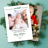 2 Foto Baby Aankondiging Prachtig Leven Kerstmis