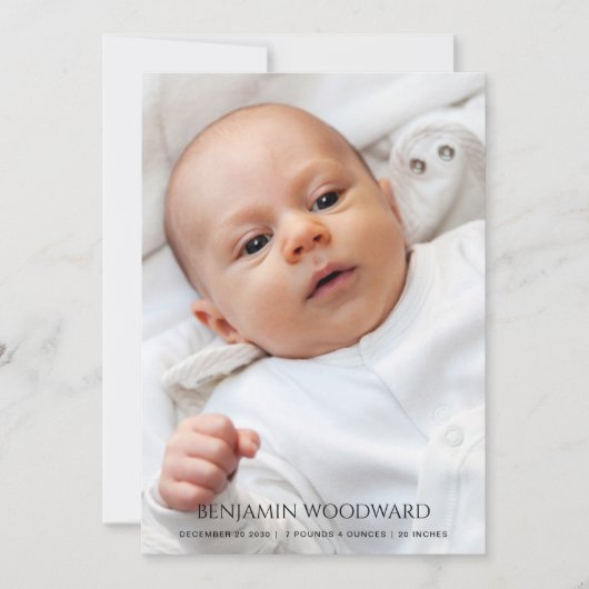 2 Foto Baby geboorteaankondiging (Voorkant)