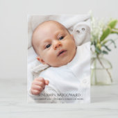 2 Foto Baby geboorteaankondiging (Staand voorkant)