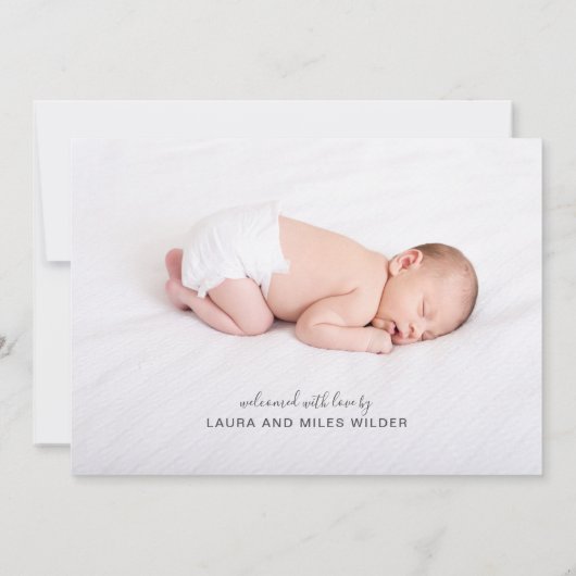 2 Foto Baby geboorteaankondiging (Achterkant)