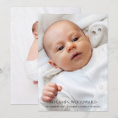 2 Foto Baby geboorteaankondiging (Voorkant / Achterkant)