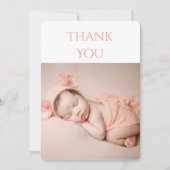 2 foto Baby Hartelijk dank Bedankkaart (Voorkant)