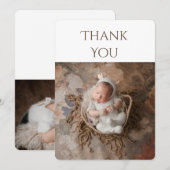 2 foto Baby Hartelijk dank Bedankkaart (Voorkant / Achterkant)