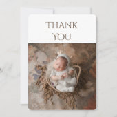 2 foto Baby Hartelijk dank Bedankkaart (Voorkant)
