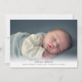 2 Foto Baby Het is koud buiten Vakantie Geboorte Aankondiging (Achterkant)