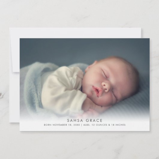 2 Foto Baby Het is koud buiten Vakantie Geboorte Aankondiging (Achterkant)