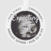 2 Foto Baby Ultrasone ouders Verwachten moderne Ornament (voorkant)