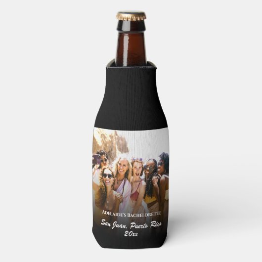 2 Foto Bachelorette Party Favor Personalized Flesjeskoeler (Fles Voorkant)
