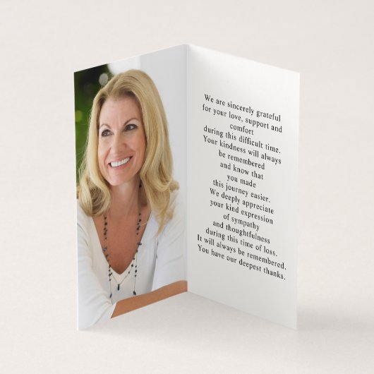 2 Foto Begrafenis Memorial Folder Prayer Kaart (Binnen)