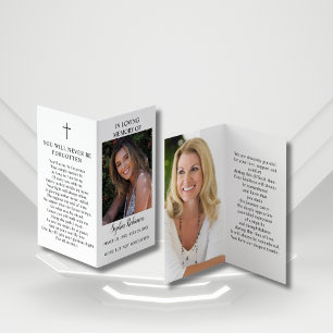 2 Foto Begrafenis Memorial Folder Prayer Kaart