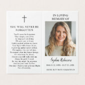 2 Foto Begrafenis Memorial Folder Prayer Kaart (Buitenkant ongevouwen)