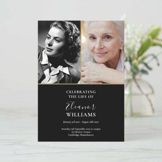 2 Foto begrafenisherdenking Orde van Service Programmakaart (Staand voorkant)