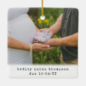 2 Foto Best Gift Ever Baby Ultrasound Kerstmis Keramisch Ornament (Achterkant)