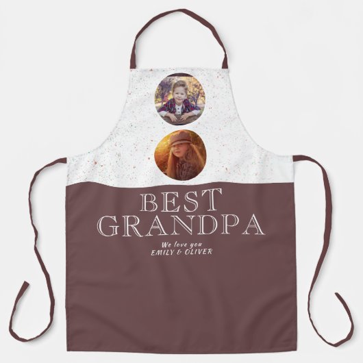 2 Foto Best Grandpa Father Day Keepomwille Schort (Voorkant)