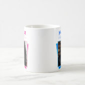 2-foto Beste mama en papa ooit in roze, blauwe kle Koffiemok (Center)