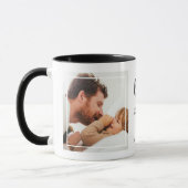 2-foto 'Beste papa ooit' Bericht & namen Mok (Links)