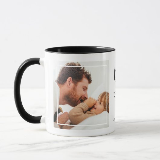 2-foto 'Beste papa ooit' Bericht & namen Mok (Links)