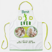 2 foto Beste vader ooit collage moderne vaders dag Schort (Voorkant)