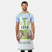 2 foto Beste vader ooit collage moderne vaders dag Schort (Gedragen)