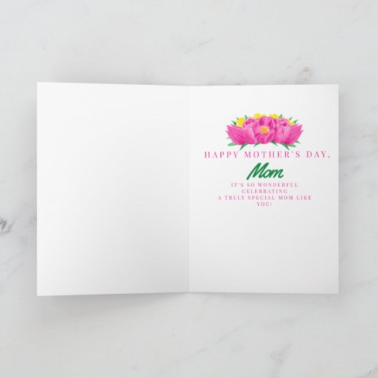 2-Foto Bloementulp Moederdag Kaart (Binnen)
