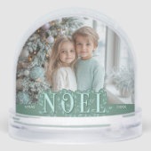 2 Foto Botanische Groene Lavendel Noel Kerstmis Sneeuwbol (Achterkant)