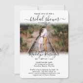 2 Foto Bruidsfeest Chic Modern Elegante Scriptlett Kaart (Voorkant)