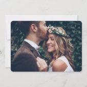 2 Foto bruiloft Ontvangst legant Elopement Party Kaart (Achterkant)