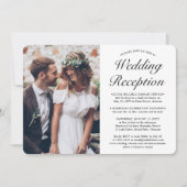 2 Foto bruiloft Ontvangst legant Elopement Party Kaart (Voorkant)