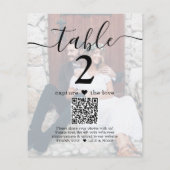2 Foto bruiloft website QR Code Licht Tafelnummer (Achterkant)