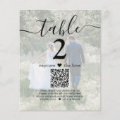 2 Foto bruiloft website QR Code Licht Tafelnummer (Voorkant)