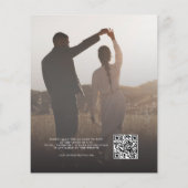 2 Foto Budget Eenvoudige Moderne Trouw Uitnodiging (Achterkant)