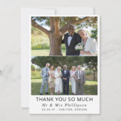 2 Foto Clean Font Later in Life Weddenschap Bedank Bedankkaart (Voorkant)