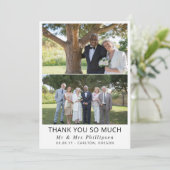 2 Foto Clean Font Later in Life Weddenschap Bedank Bedankkaart (Staand voorkant)