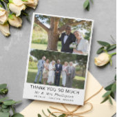 2 Foto Clean Font Later in Life Weddenschap Bedank Bedankkaart