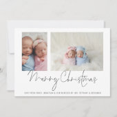 2 Foto Collage Baby Twins First Kerstmis (Voorkant)